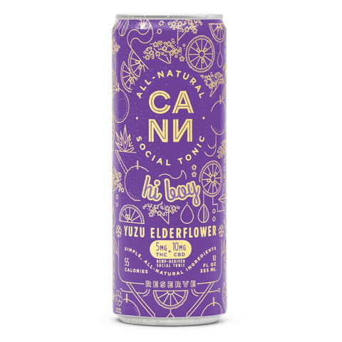 Hi Boy Yuzu Elderflower Social Tonic 5mg THC Beverage: Tonic Cann Single