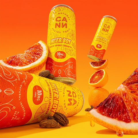 Hi'er Boy Blood Orange Cardamom Social Tonic 10mg THC Beverage: Tonic Cann