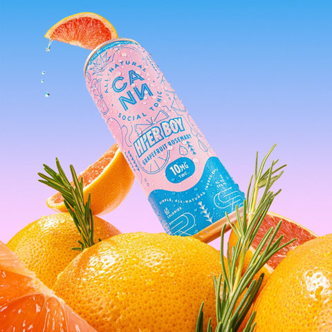 Hi'er Boy Grapefruit Rosemary Social Tonic 10mg THC Beverage: Tonic Cann