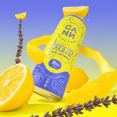 Hi'er Boy Lemon Lavender Social Tonic 10mg THC Beverage: Tonic Cann