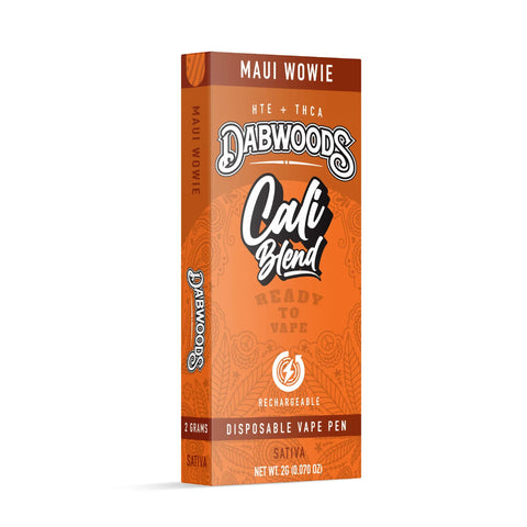 DABWOODS - Cali Blend - 2G - Dispsobale (3 Flavors) VAPE: THCA Dabwoods Maui Wowie (Sativa)