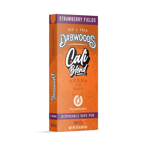 DABWOODS - Cali Blend - 2G - Dispsobale (3 Flavors) VAPE: THCA Dabwoods Strawberry Fields (Indica)
